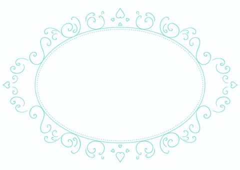 ヴィンテージ風のシンプルなハートフレーム