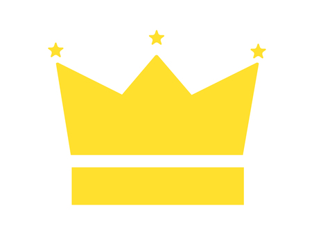 星付き王冠アイコン 王冠,クラウン,星,アイコン,黄色,ゴールド風,マーク,ランキング,透過,表彰のイラスト素材