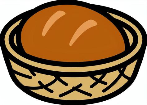 ベージュのカゴのパンです。 パン,カゴ,シンプル,バスケット,食べ物,洋食,家庭用,ベージュのイラスト素材