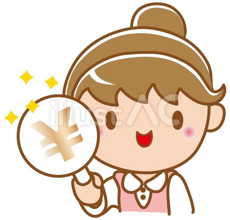 OLとお金 ol,ビジネス,会社のイラスト素材