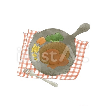ハンバーグのイラスト