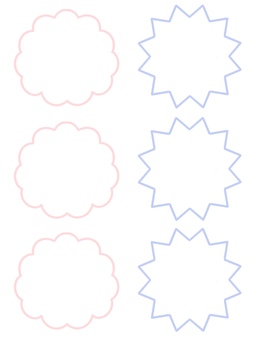 ふわふわ言葉ちくちく言葉 カラー 枠のみ