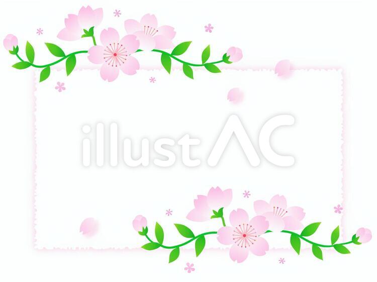  桜のフレーム 桜のフレーム,桜,春のイラスト素材