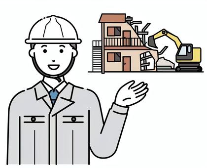 古いアパートの解体 解体,アパート,住居のイラスト素材