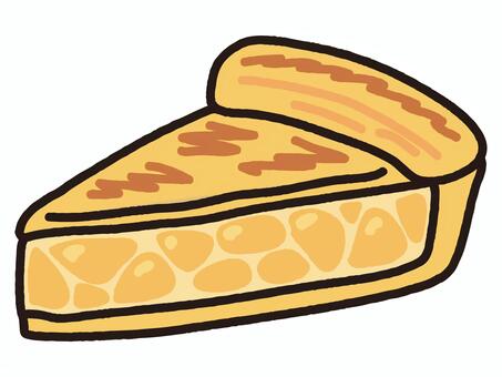 一切れアップルパイ アップルパイ,パイ,りんご,パイ生地,タルト,スイーツ,サクサク,ティータイム,カフェ,おやつのイラスト素材