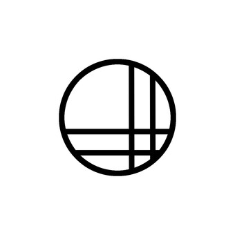 和風の丸い窓（黒） 和風,窓,丸,風流,趣深い,シンプルのイラスト素材