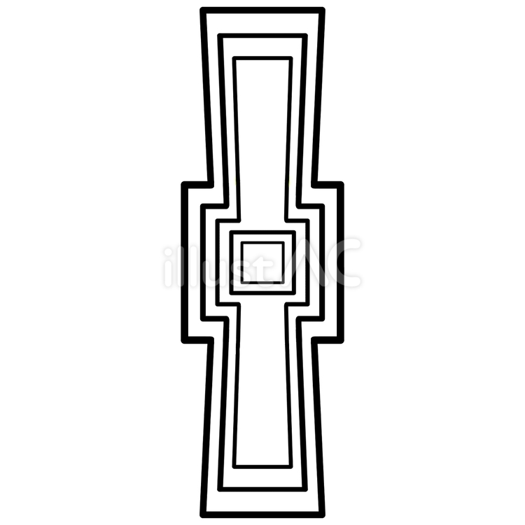 双方中方墳　古墳　手描き　イラスト 双方中方墳,古墳,歴史のイラスト素材