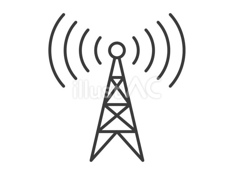 電波 アンテナ,電波塔,電波のイラスト素材