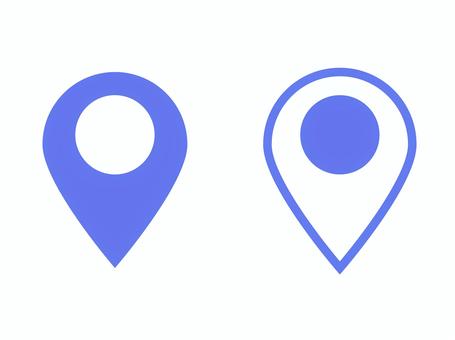 シンプルな地図アイコン 青 地図,アイコン,マップ,ナビ,位置,ピン,シンプル,案内,マーク,青のイラスト素材