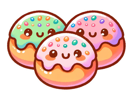 cute donut 2, , JPG, PNG and AI