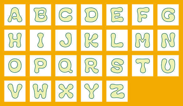 やわ文字ぎざぎざ アルファベット大文字 やわ文字ぎざぎざ アルファベット大文字 文字,オリジナル,やわらかい,ぐにゃぐにゃ,ぎざぎざ,ランダム,フチ文字,太字,書体,フォントのイラスト素材