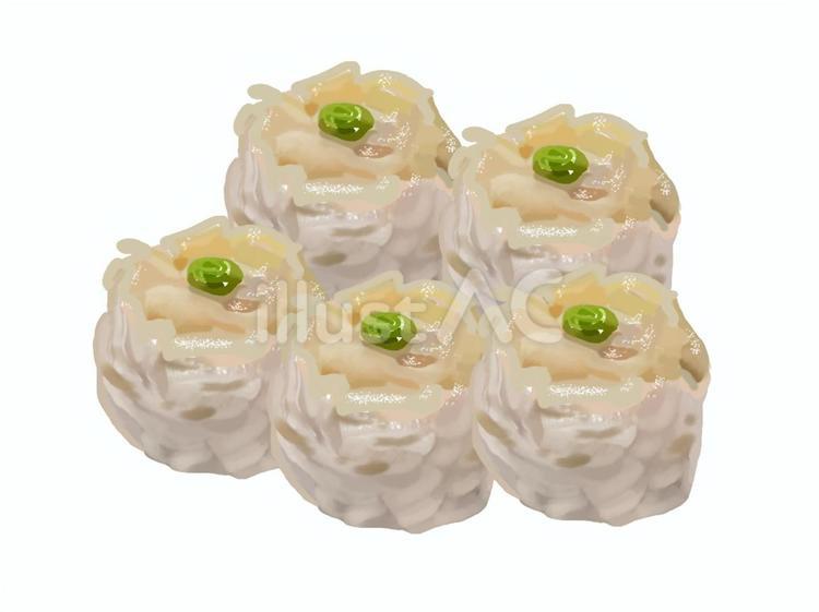 焼売（皿なし） シューマイ,シュウマイ,焼売のイラスト素材