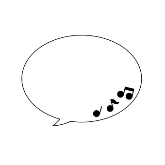 3つの音符の吹き出し1 吹き出し,音符,音楽,四分音符,八分音符,黒,セリフ,コメント,オシャレのイラスト素材