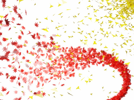 もみじといちょうの葉が舞う背景・背景透過 もみじ,いちょう,金,キラキラ,背景,紅葉,イチョウ,秋,イチョウの葉,壁紙のイラスト素材