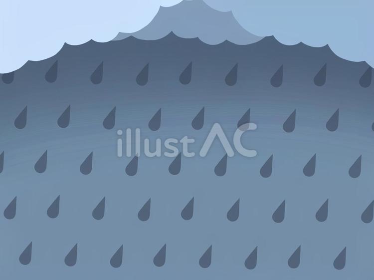 土砂降り（青）背景 雨,天気,空のイラスト素材
