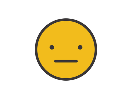 シンプルな顔（ノーマル）01 顔,ノーマル,無表情,マーク,シンプル,アイコンのイラスト素材