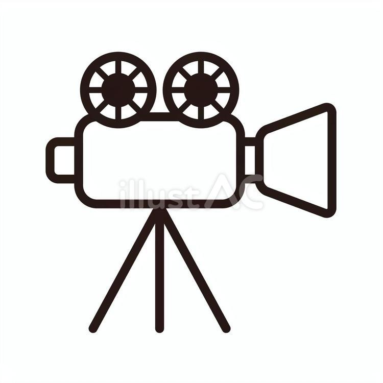 映画のアイコン 映画,アイコン,映写機のイラスト素材