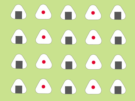 おにぎり柄2 おにぎり,食べ物,塩にぎり,海苔おにぎり,お米,ご飯,料理,シンプル,アイコン,おにぎり柄のイラスト素材