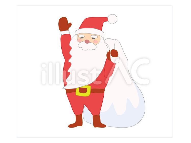 サンタクロース　あいさつ サンタクロース,サンタ,クリスマスのイラスト素材