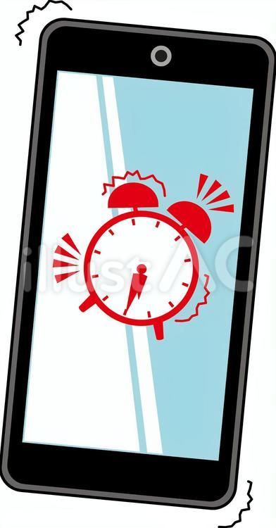 アラーム　スマホ　　 アラーム,スマホ,時間のイラスト素材