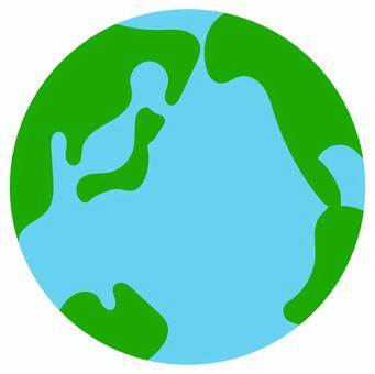 シンプルな地球のアイコンイラスト2 地球,地球儀,アイコン,世界,グローバル,立体,社会,球体,国際的,ユニバーサルのイラスト素材