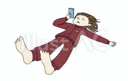 だらだらしてる女性