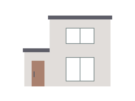 一戸建てのイラスト 一戸建てのイラスト 一戸建て,一軒家,家,新築,注文住宅,マイホーム,家づくり,二階建て,ベクター,シンプルのイラスト素材