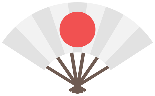 日の丸の扇子 扇子,日の丸,日本,和,年賀状,正月,縁起物のイラスト素材