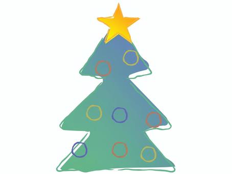 手描きのクリスマスツリー