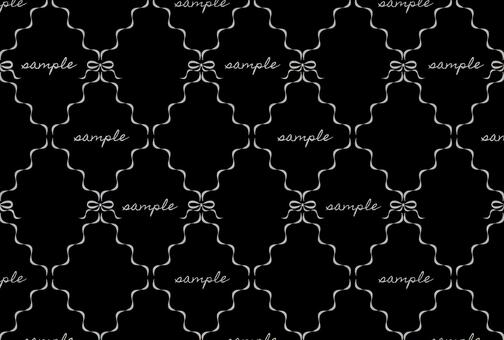 リボンフレームデザインのウォーターマーク サンプル,ウォーターマーク,文字,英語,フィルター,リボン,ダイヤ,フレーム,シームレス,格子のイラスト素材