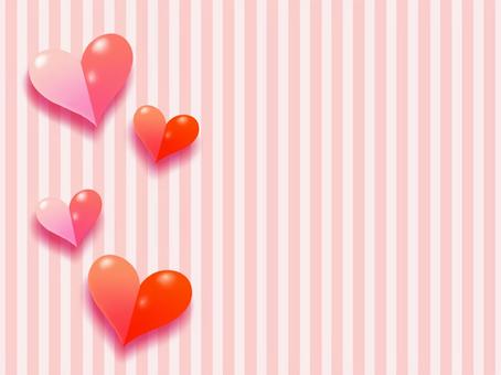 Glossy heart and stripes_peach, , JPG