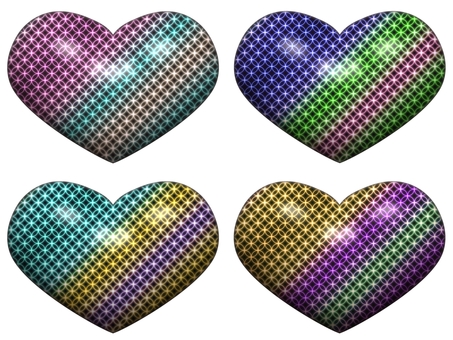 七宝模様のハ−ト