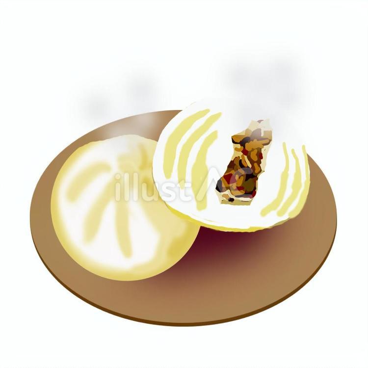 中華まん 中華まん,ほかほか,美味しいのイラスト素材