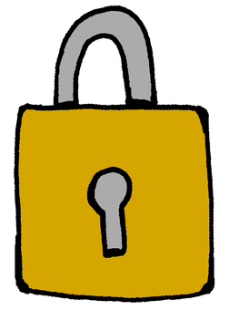 南京錠（閉める） 南京錠,鍵,防犯,セキュリティ,防犯対策,施錠,部屋,セキュリティー,扉,ドアのイラスト素材