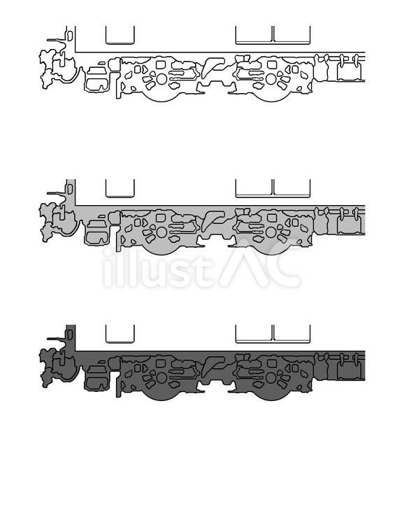 電車の車輪 電車,車輪,線画のイラスト素材