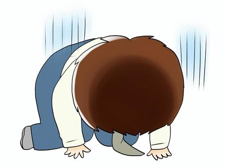 うなだれる男性 男性,落ち込む,うなだれる,絶望,悲しいのイラスト素材
