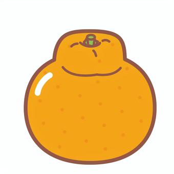 でこぽん(不知火) でこぽん(不知火) でこぽん,不知火,みかん,柑橘,一個,黄色,果物のイラスト素材