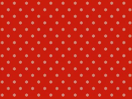 赤と白の雪の結晶模様