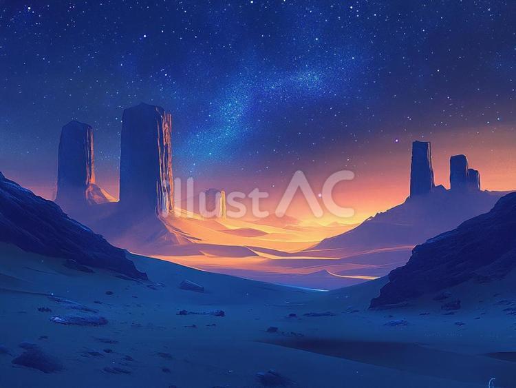 神秘的な風景のイラスト 風景,神秘的,キレイのイラスト素材