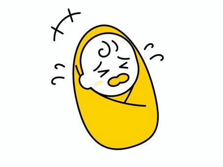 おくるみに包まれて泣く赤ちゃん02 おくるみに包まれて泣く赤ちゃん02 赤ちゃん,人物,乳幼児,乳児,おくるみ,泣く,保育園,こども園,託児所,乳児院のイラスト素材