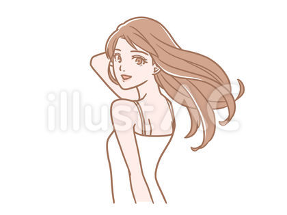 涼やかな女性_キャミソール(肌色)