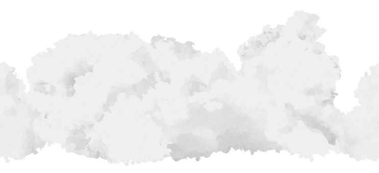 水彩風の空と雲　横シームレス　白黒 白黒,雲模様,雲,もあもあ,モヤモヤ,白,モコモコ,フワフワ,背景,草むらのイラスト素材