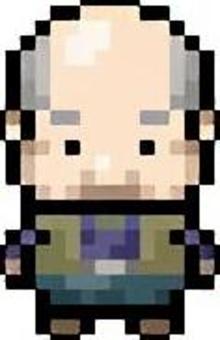小太り爺さん（ドット絵） 小太り,おじいさん,爺さん,人物,ドット絵,ドット,絵,ゲーム,ピクセルアート,レトロのイラスト素材