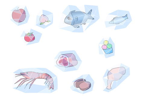 Illustration, food, ice, frozen food, 