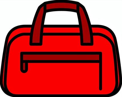 赤のスポーツバッグです。 スポーツバッグ,シンプル,鞄,ボストンバッグ,トレーニング,荷物入れ,旅行用,収納,運動,赤のイラスト素材
