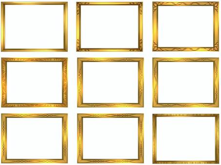 gold frame set, JPG, PNG and AI gold frame set, rama, ramka do zdjęć, złoto, JPG, PNG and AI