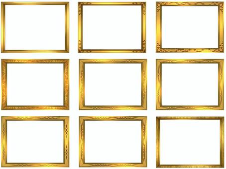 gold frame set, rama, ramka do zdjęć, złoto, JPG, PNG and AI