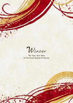 新春の毛筆フレーム024 毛筆,フレーム,新春,冬,和風,お正月,和,金,墨,スプラッターのイラスト素材