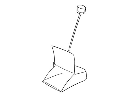 monochrome dustpan, , JPG, PNG and AI