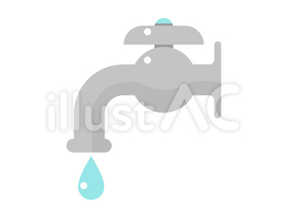 水道と水道水のイラスト
